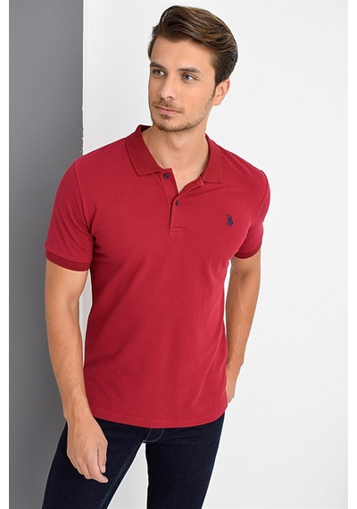 T8561 Dewberry Erkek Tshırt-bordo Bordo