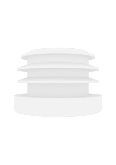 Cateksss 28 Mm Boru İçin Kademeli İçe Geçme Boru Tapası, Boru Kapak, Boru Tapa Ral9016 Beyaz - 2 Li Paket