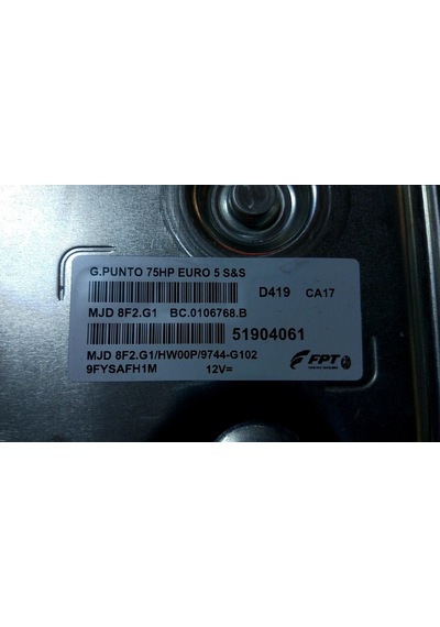 Fıat Punto Evo Euro 5 Motor Beyni 51904061