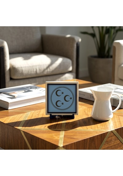 Modern Üç Hilal Tasarımlı Dekoratif Parça, Yaşam Alanınıza Karakter Katan Aksesuar 10x10 Cm