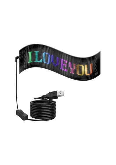 Rgb Kayan Yazı Led Panel Telefon Kontrollü Animasyonlu Akıllı Ekran 399832