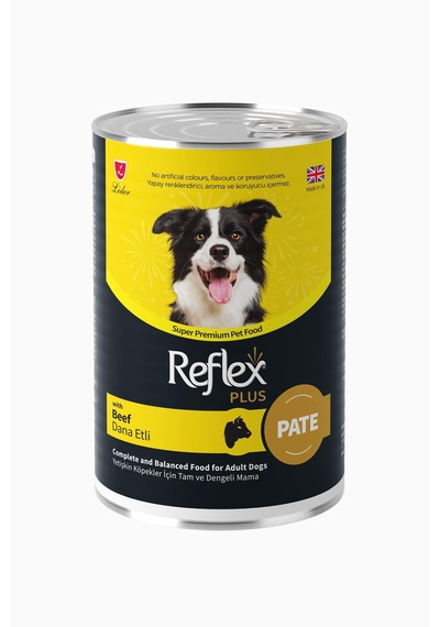 Reflex Plus Pate İçinde Et Parçacıklı Dana Etli Yetişkin Köpek Maması 400 G