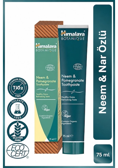 Himalaya Neem & Nar Özlü Organik Diş Macunu 75 ML