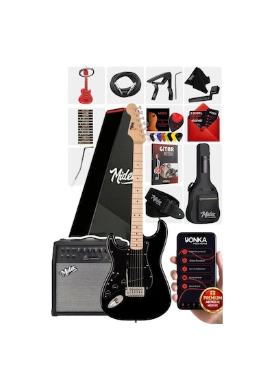 Midex Rph-31bk-50amp Solak Elektro Gitar 50w Amfili Full Set