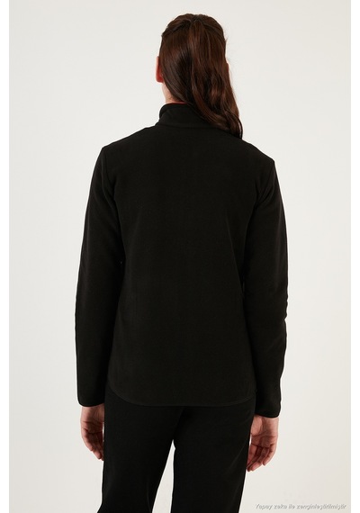 Lela Slim Fit Anti-pilling Tüylenme Yapmayan Fermuarlı Cepli Hırka 2' Li Paket Polar Kadın Polar 5907002s2 Ekru-siyah