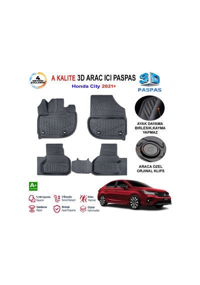 Honda City 3d Paspas Havuzlu Pro 2021 Sonrası