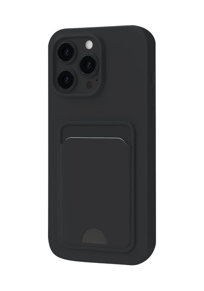 Apple iPhone Uyumlu  16 Plus Uyumlu Kılıf Kelvin Kartvizitli Silikon - Siyah