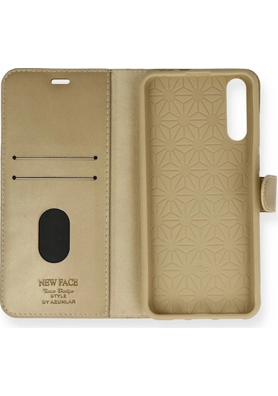 Newface - 361 - Huawei P Smart S Kılıf Trend S Plus Kapaklı Kılıf - Csmo-tex - - Gold