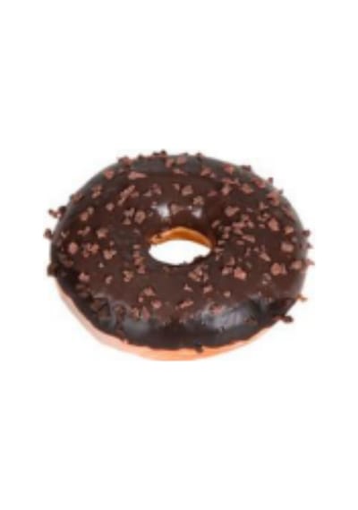 Yapay Donut Çikolata Üstü Fındıklı Siyah 10x4 Cm Çok Renkli