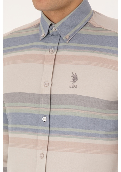 U.s. Polo Assn. Erkek Taş Gömlek Desenli 50316648-vr049 Tas