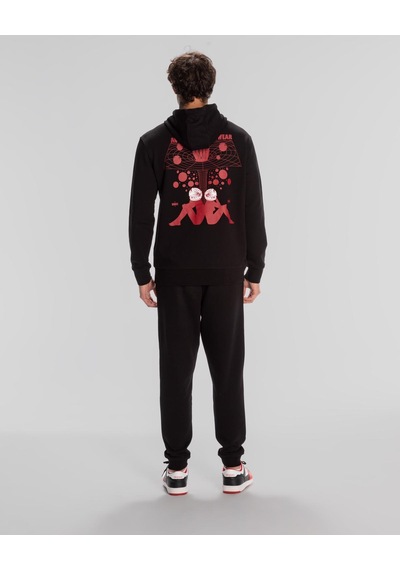 Kappa Authentic Space Jump Hoodie Erkek Siyah Regular Hoodie
