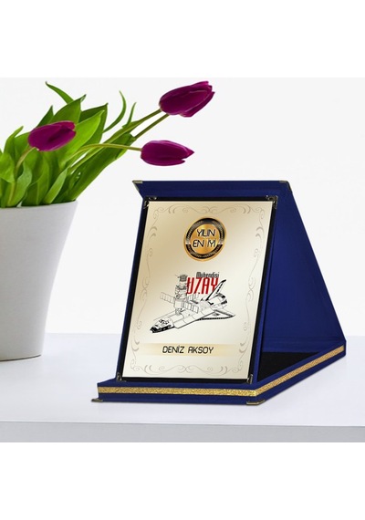 Kişiye Özel Yılın En İyi Uzay Mühendisi Lacivert Plaket Ödülü
