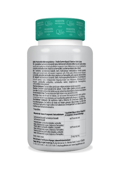Qlife Probiotik Microorginazma + İnulin 30 Kapsül Sku: Smg8690010420237