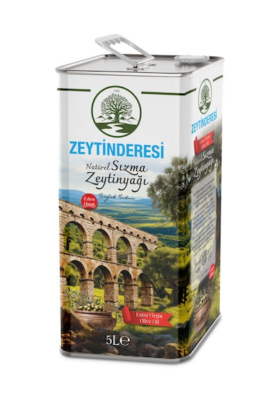 Zeytinderesi Natürel Sızma Soğuk Sıkım Zeytinyağı 5 L