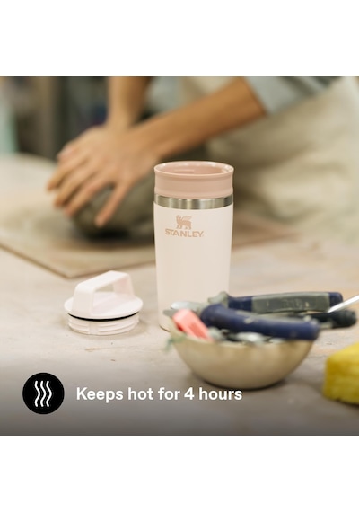 Café-to-go Termos Bardak 0.35 Litre - Pembe Kuvars Rose Quartz Paslanmaz Çelik Çok Renkli