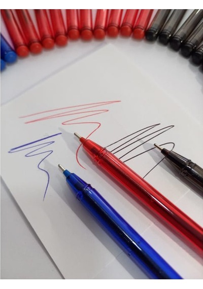 Kırmızı Tükenmez Kalem 1.0mm 1 Adet Pensan Büro Tipi Ballpoint Büro Plastik Kapaklı Tükenmez Kalem Kırmızı