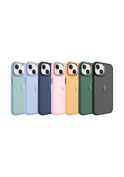 Apple Uyumlu iPhone Ekılıf 14 Plus Kılıf Buzlu Sert Pc May Kapak Lila