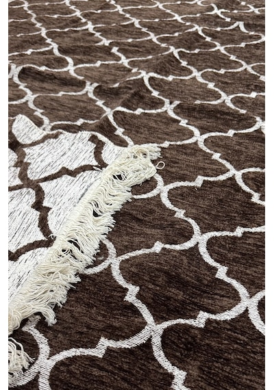Kilim Paspas Çok Amaçlı Halı Makinede Yıkanabilir Toz Yapmaz Kahverengi 2