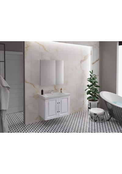 Denko Banyo Royal 65 CM Banyo Dolabı Takımı Beyaz