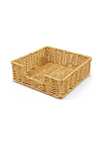 Rattan Kare Peçetelik Kahverengi