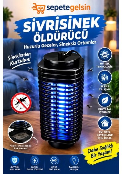Sepetege Gelsin Sivrisinek Öldürücü Cız Lamba 220 V Elektrikli