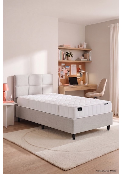 Yataş Supreme Star Lento New Deep Yatak Baza Başlık 3'lü Set - Krem 120 x 200