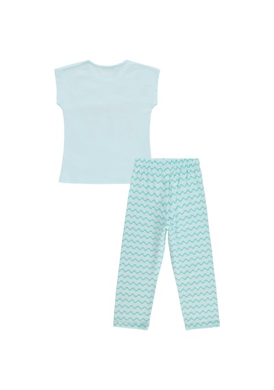 Civil Girls Mermaid Baskılı 10-13 Yaş Pijama Takımı - Yeşil Açık Mint