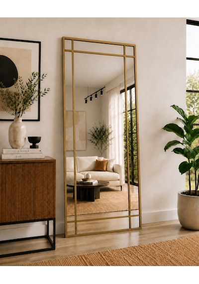 Effe 180x80 Cm Gold Metal Çerçeveli Dekor Ayna