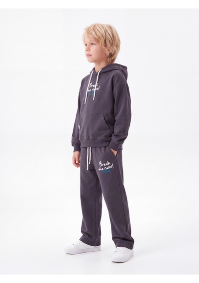 Toontoy Kids Toontoy Erkek Çocuk Kapüşonlu Break The Rules Baskılı Eşofman Takım Füme Toontoy Kids Toontoy Erkek Çocuk Kapüşonlu Break The Rules Baskılı Eşofman Takım Füme