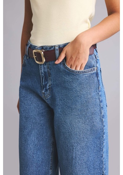 Defacto Culotte Fit Geniş Paça Yüksek Bel Mavi Pantolon H7624ax26aunm28 Mavi-nm28