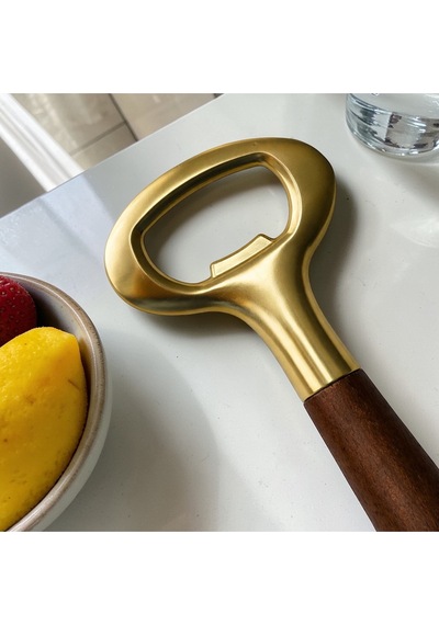 Prateg Akasya Saplı Gold Şişe Açacağı Kahverengi