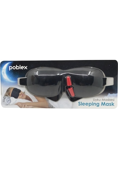 Poblex 3d Uyku Maskesi Siyah + Kulak Tıkacı Siyah