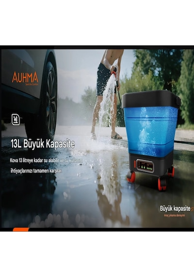 Yüksek Basınçlı Yıkama Makinesi Fırçasız Katlanır Kovalı 150w 14/16 Bar 13 Litre