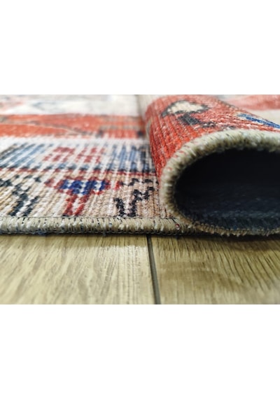 Çam Halı Siesta Patchwork 32-457 Etnik Eskitme Desenli Dokuma Tabanlı Yıkanabilir Şönil Salon Ve Oda Halısı Multi 24