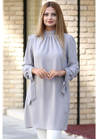 Esilanur Esila Tesettür Tunik Gri Gri