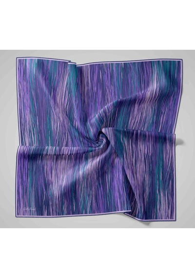 Silk Home Twill İpek Eşarp 11484-27 Mor, Patina, Pudra, Lila, Lacivert