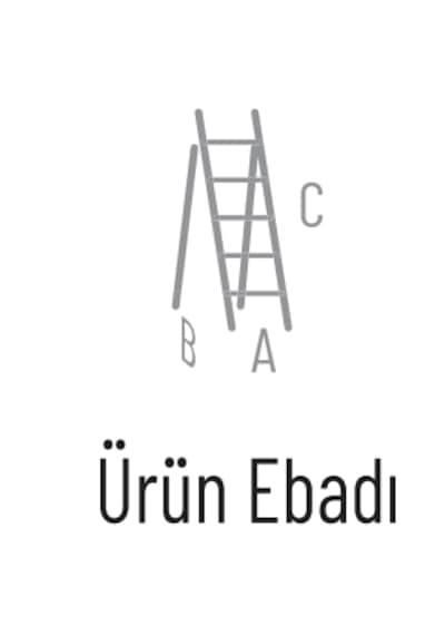 Saraylı Pratik Metal 2'li Siyah Merdiven Hardy