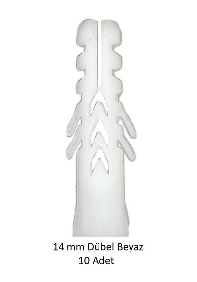 Dübel, 14 Mm Beyaz Dübel, 10 Adet