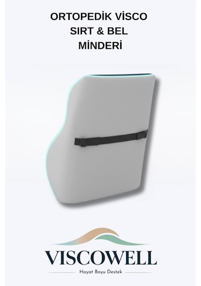 Ortopedik Visco Sırt & Bel Minderi Sırt Minderi Ortopedik Bel Minderi %100 Visco Destek Minder