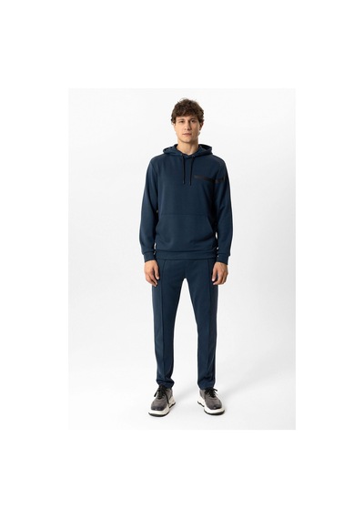 Backandbond Lacivert Regular Fit Kapüşonlu Kanguru Cepli Sweatshirt