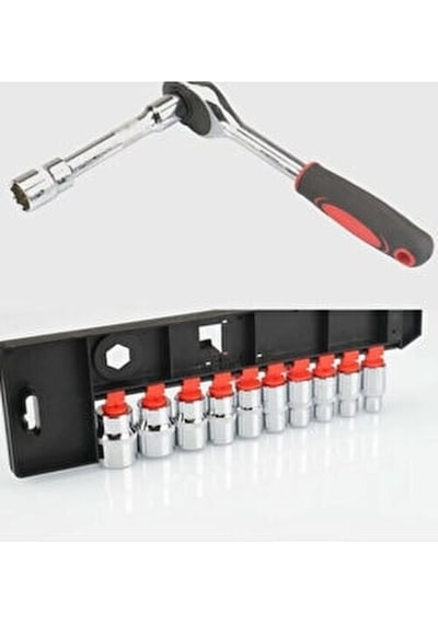 12 Parça 1/4'' Lokma Seti Standlı Cırcır Set Kaliteli Lokma Takımı Anahtar Seti Anahtar Takımı