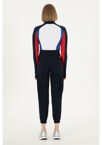 U.S. Polo Assn. Kadın Lacivert Jogger Fit Kanvas Pantolon 50291219-VR033