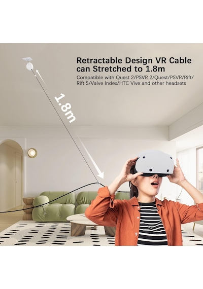 Amvr Vr Kablo Yönetim Sistemi, 6 Paket Tavan Makarası Sistemi - Beyaz