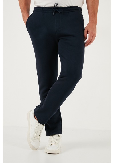 Buratti Pamuklu Regular Fit Normal Bel Şardonlu Erkek Eşofman Altı 5908040 Koyu Lacivert