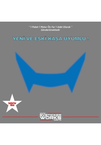 Cfmoto Nk250 Far Sticker 2018-2025 Uyumlu Hazır Far Sticker Kit Mavi