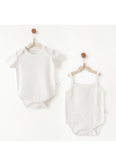 Andywawa Kız Bebek Body 2 Parça Body Anw-ac26514 Ekru