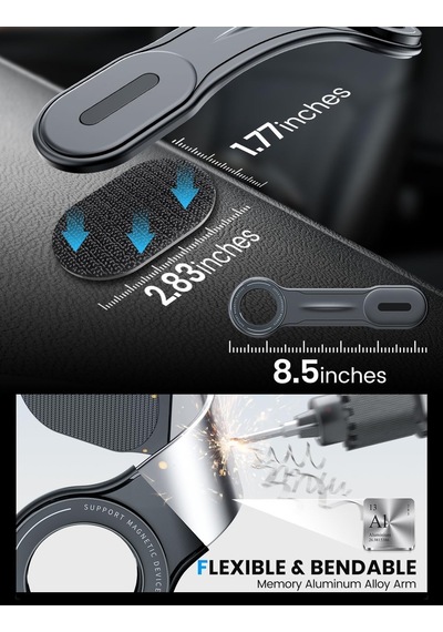 İphone 11-12-13-14-15-15 Plus-15 Pro Max Uyumlu Manyetik Mıknatıslı Araç İçi Telefon Tutucu 2 Mixed