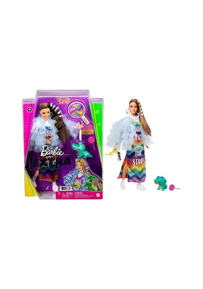 Barbie Extra Renkli Elbiseli Bebeği Gyj78
