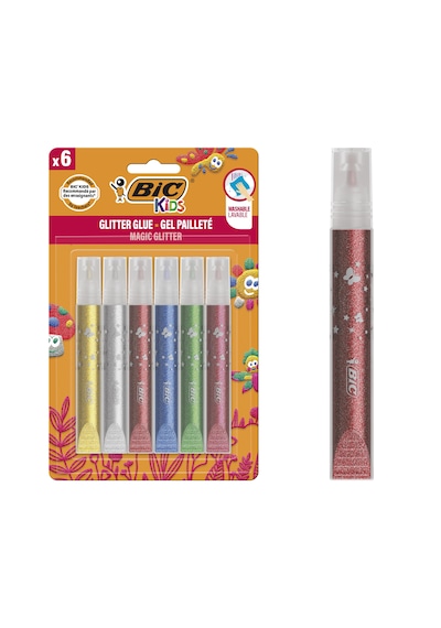 Bic Simli Yapıştırıcı Metalik 6 Renk