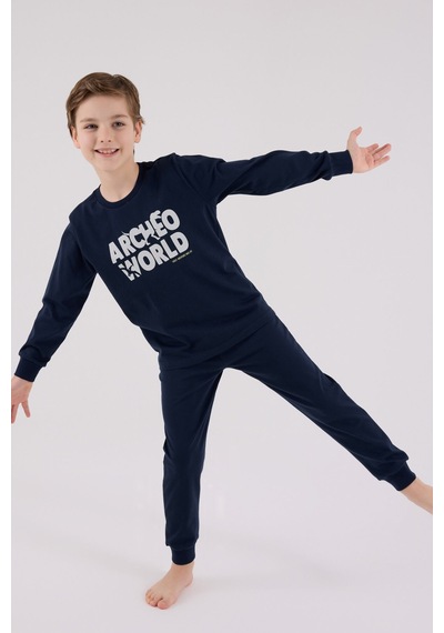 Rolypoly Erkek Çocuk Lacivert Pijama Takımı Rp3684-c-v2